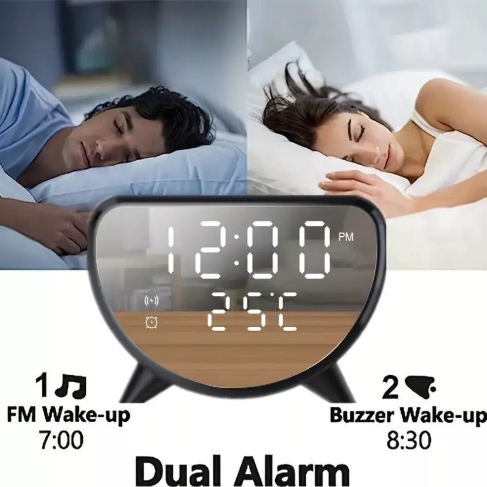 RELOJ DESPERTADOR CON CARGADOR INALAMBRI