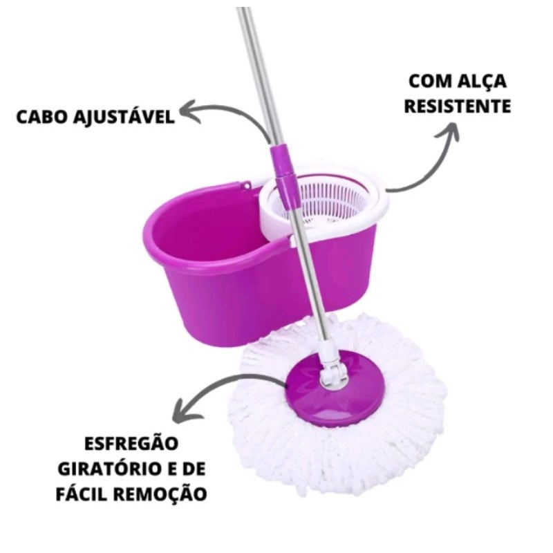 Balde Trapero Con Base Metalizada